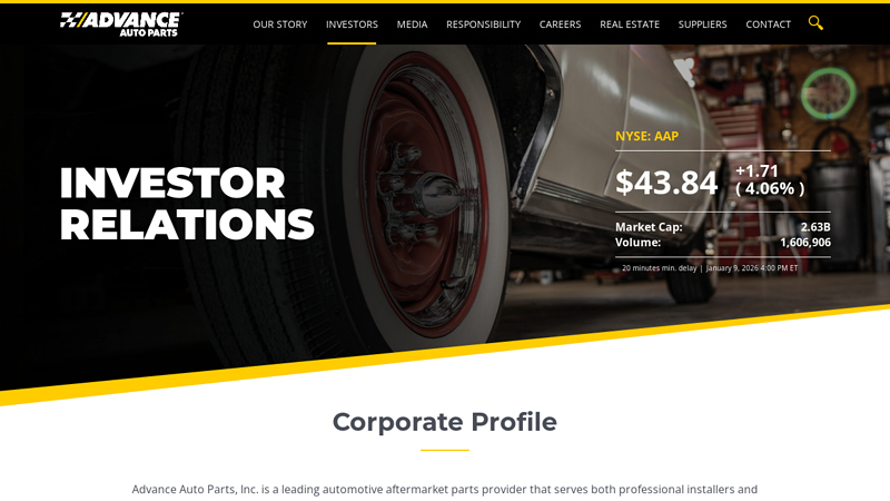 Advance Auto Parts, Inc. advance auto parts reading