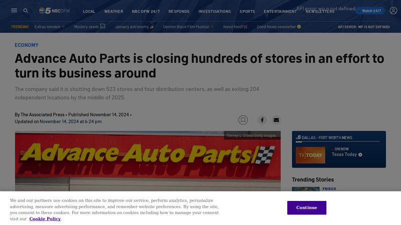 Advance Auto Parts is closing hundreds of stores advance auto parts dallas tx