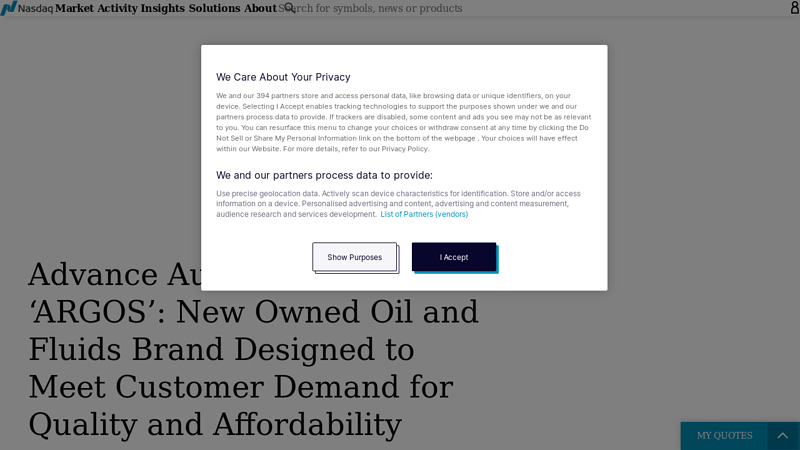 Advance Auto Parts Launches 'ARGOS' advance auto parts oil