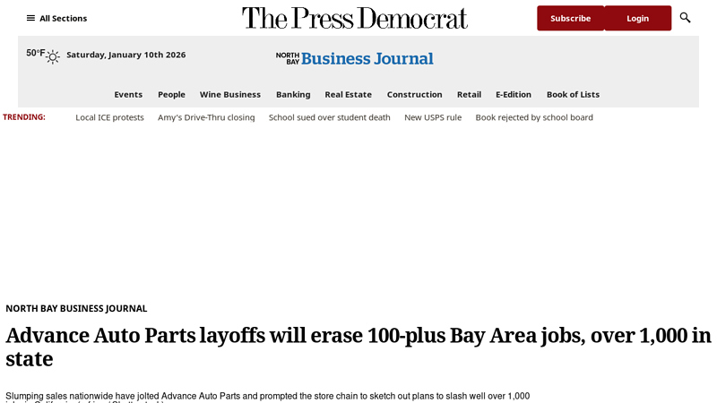 Advance Auto Parts layoffs will erase 100 advance auto parts san bernardo