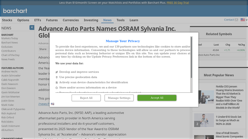 Advance Auto Parts Names OSRAM Sylvania Inc. Global 2025 ... advance auto parts promo