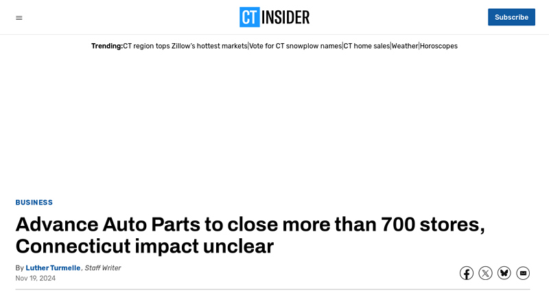 Advance Auto Parts to close more than 700 stores, CT impact unclear advance auto parts stamford
