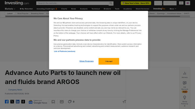 Advance Auto Parts to launch new oil and fluids brand ARGOS advance auto parts london