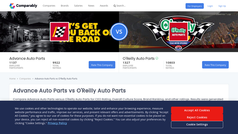 Advance Auto Parts vs O'Reilly Auto Parts rileys auto parts
