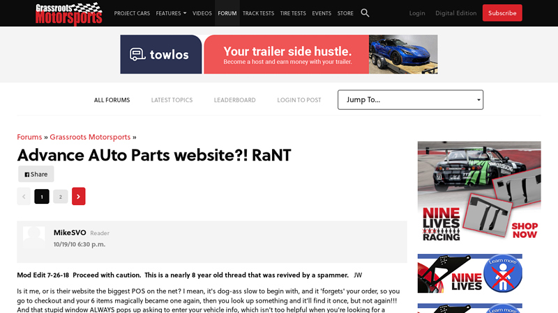 Advance AUto Parts website?! RaNT discount auto parts close to me