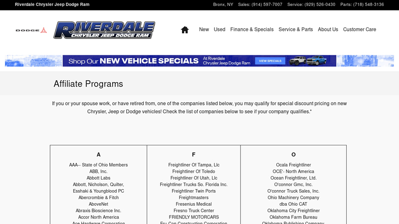 Affiliate Programs & Discounts at Riverdale Chrysler Jeep advance auto parts chester va
