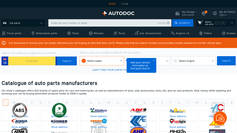 Aftermarket car parts manufacturers car parts england