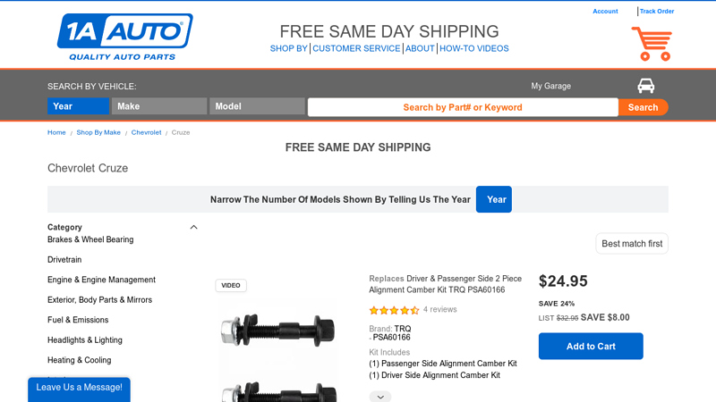 Aftermarket Chevrolet Cruze Parts Online chevy cruze auto parts