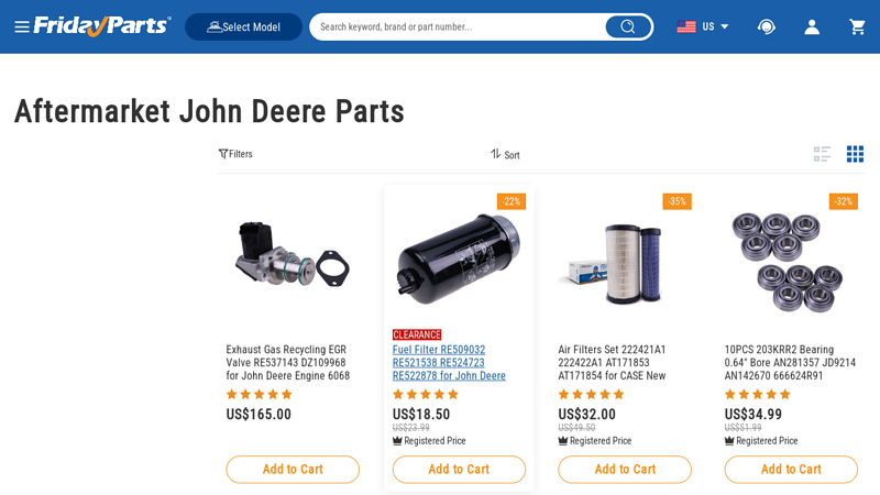 Aftermarket John Deere Parts Lookup j d tractor parts