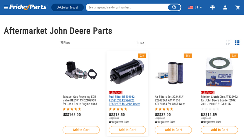 Aftermarket John Deere Parts Lookup jd tractor parts