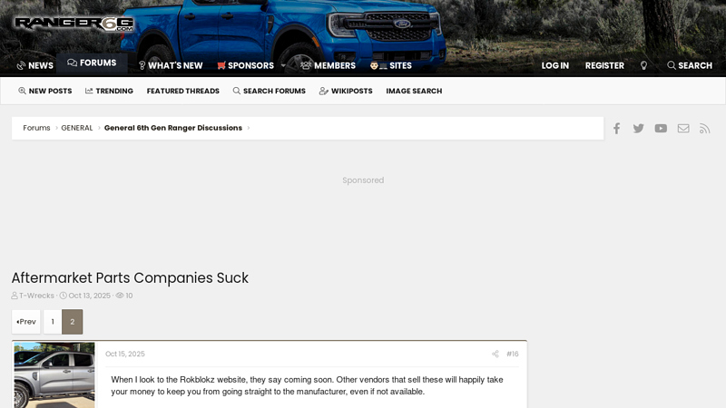 Aftermarket Parts Companies Suck ford ranger performance parts