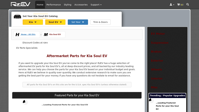 Aftermarket Parts for Kia Soul EV kia soul car parts
