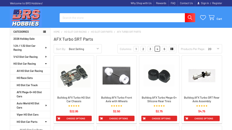 AFX Turbo SRT Parts afx slot car parts