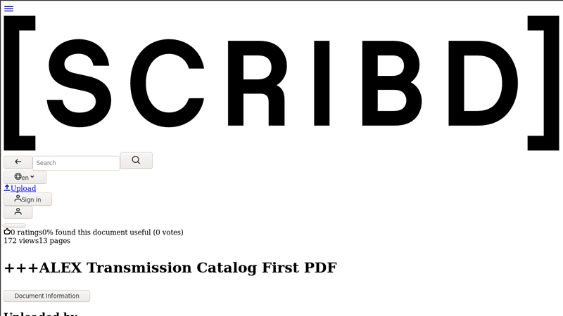 +++ALEX Transmission Catalog First PDF alex auto parts