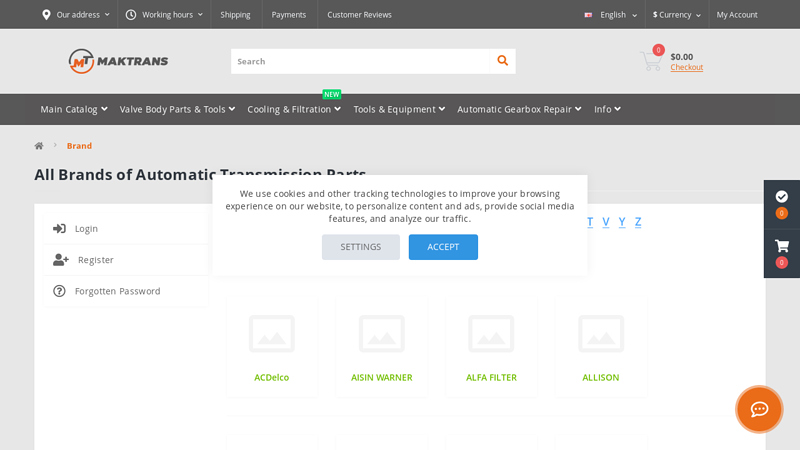 All Brands of Automatic Transmission Parts car transmission parts