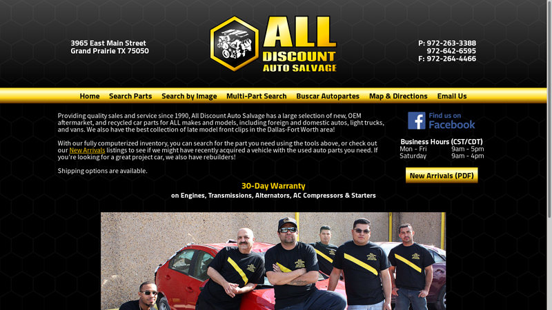 All Discount Auto Salvage used auto parts dallas