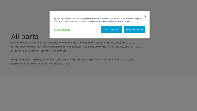 All parts box truck roll up door parts