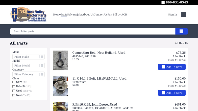 All Parts used jd tractor parts