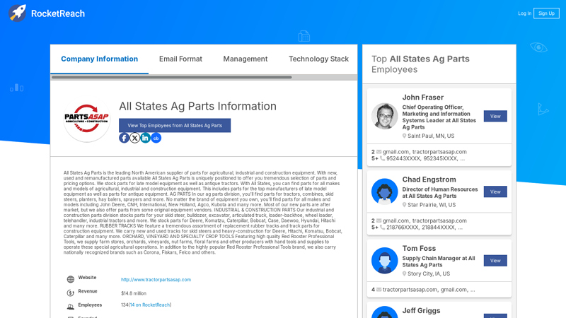 All States Ag Parts Information tractor parts asap