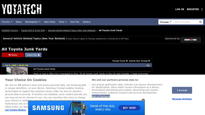All Toyota Junk Yards toyota parts junkyard near me