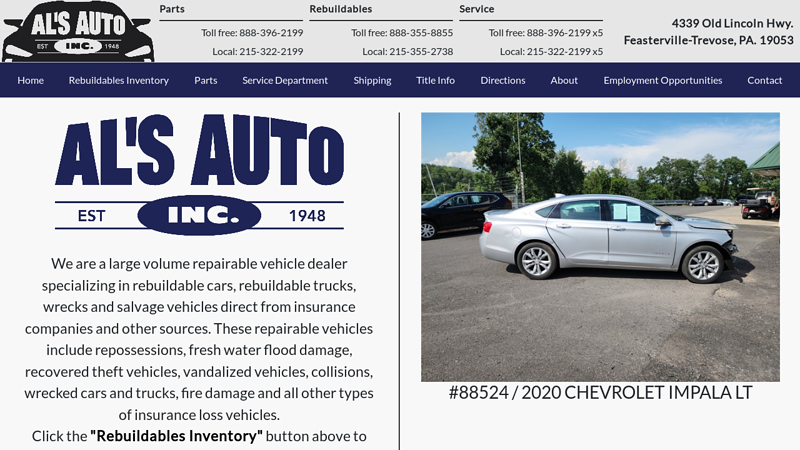 Al's Auto philly auto salvage and parts