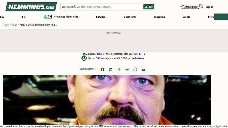 AMC, Hudson, Rambler, Nash and Metropolitan Suppliers Part 2 amc car parts