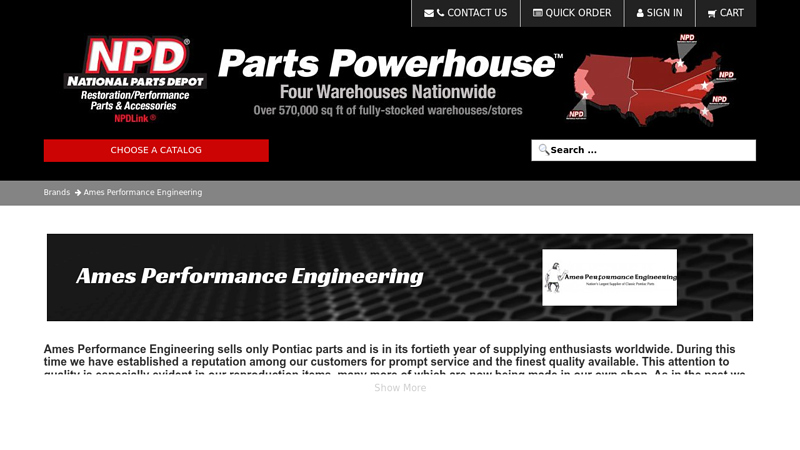 Ames Performance Engineering pontiac car parts