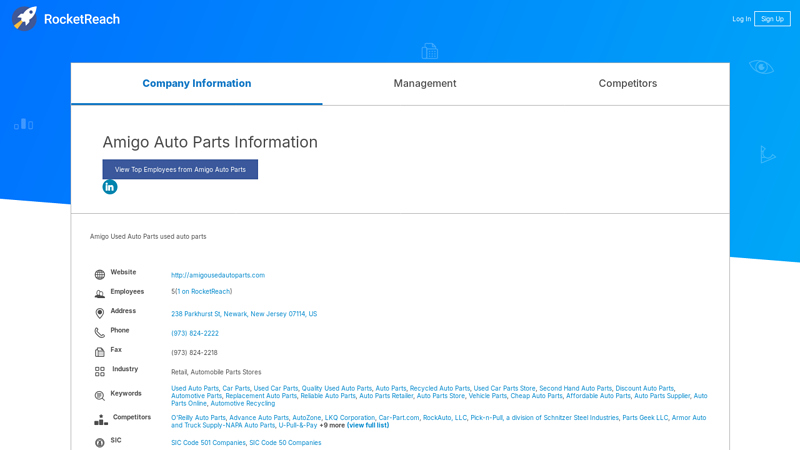 Amigo Auto Parts Information amigos auto parts llc