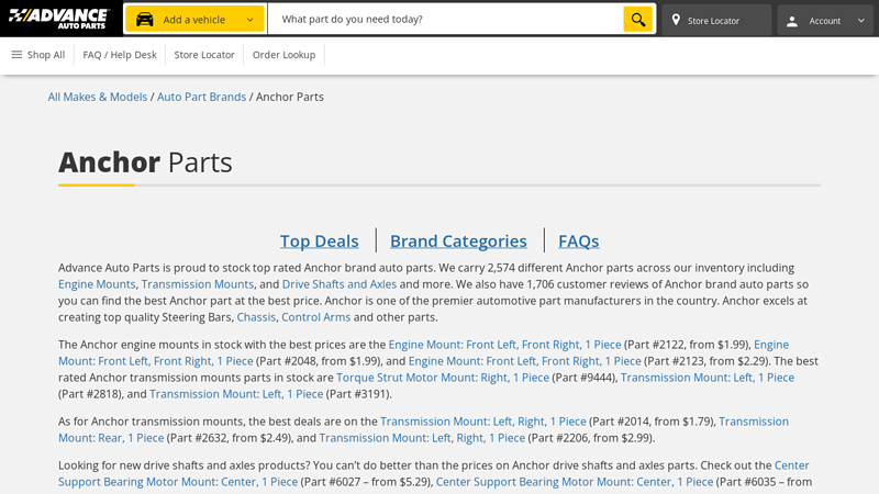 Anchor Parts advance auto parts abilene
