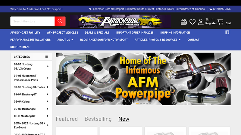 Anderson Ford Motorsport ford mustang parts