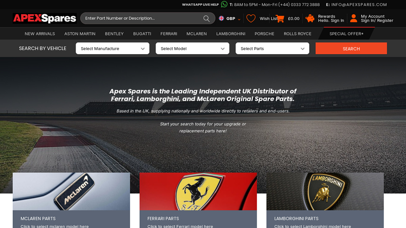 ApexSpares car parts apex