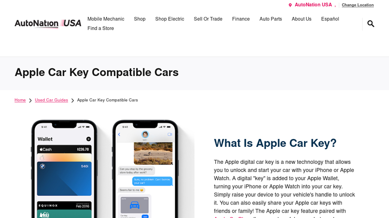 Apple Car Key Compatible Cars apple car parts