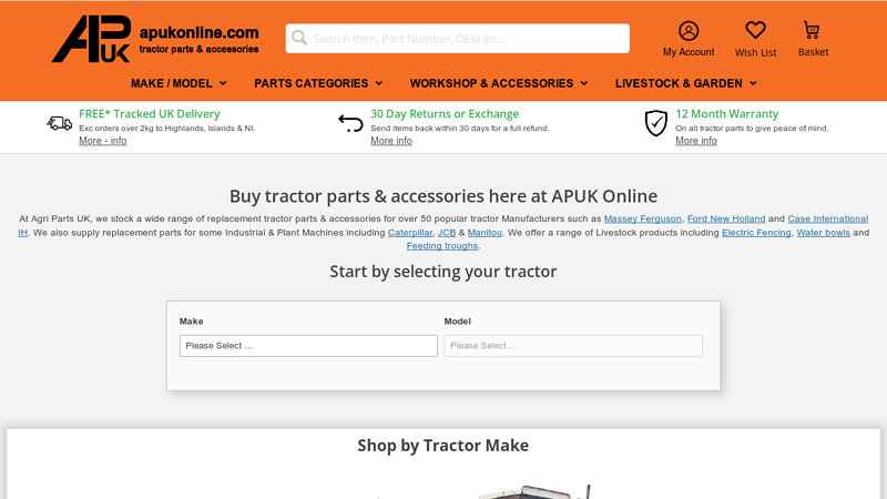 APUK Online wheel horse tractor parts