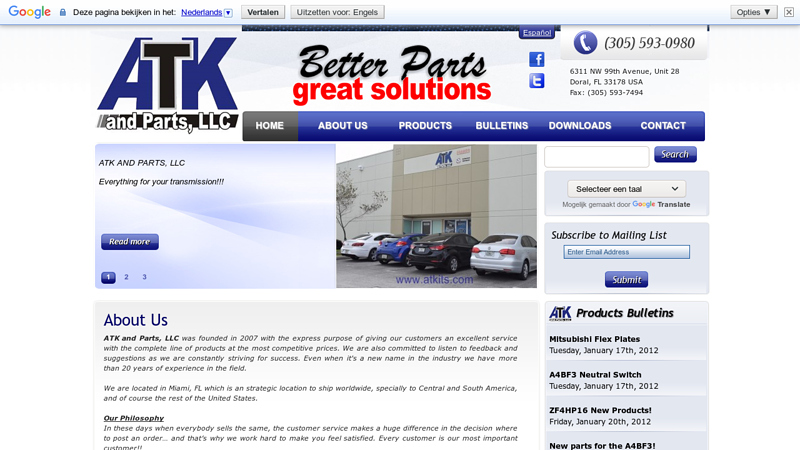 ATK and Parts, LLC transaxle truck parts