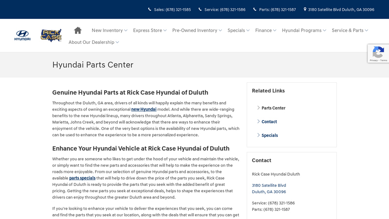 Atlanta Area Hyundai Parts auto parts duluth
