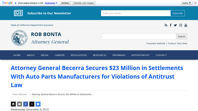 Attorney General Becerra Secures $23 Million in Settlements … sons auto parts