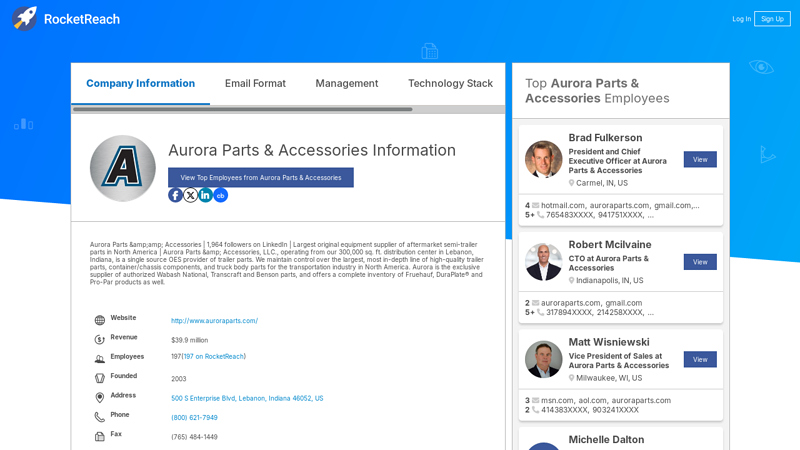 Aurora Parts & Accessories Information aurora truck parts