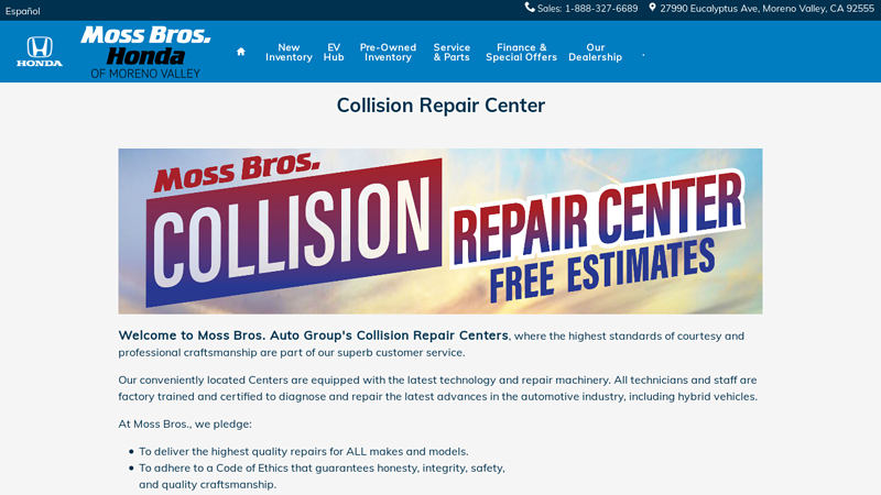 Auto Body Repair in Moreno Valley car parts moreno valley