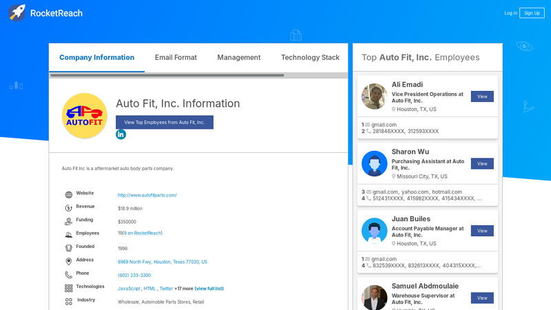 Auto Fit, Inc. Information autofit auto parts