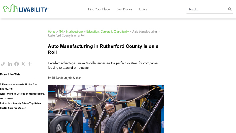 Auto Manufacturing in Rutherford County Is on a Roll auto parts murfreesboro