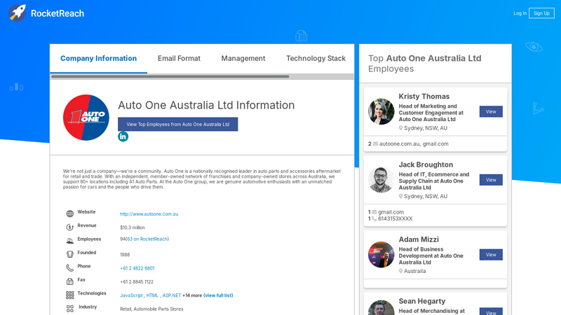 Auto One Australia Ltd Information auto1 auto parts