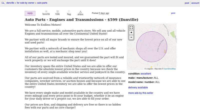 Auto Parts craigslist auto parts