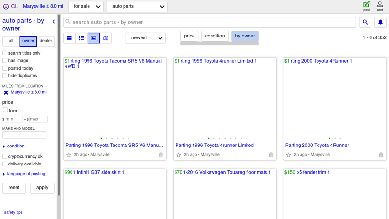 Auto Parts For Sale By Owner near Marysville, WA craigslist auto parts - by owner