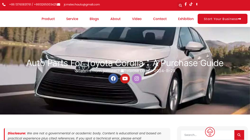 Auto Parts For Toyota Corolla：A Purchase Guide toyota corolla performance parts