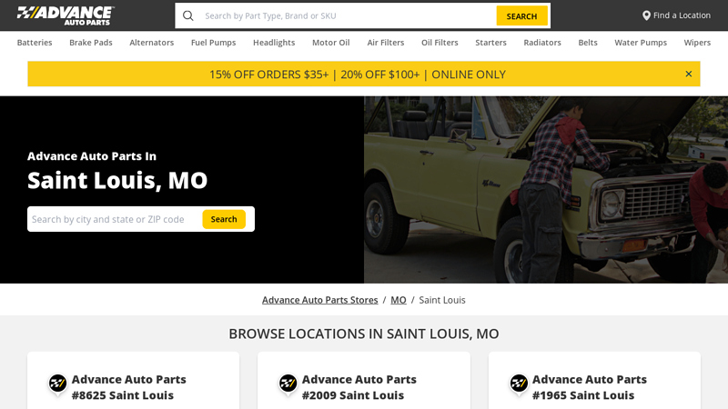 Auto Parts Locations in Saint Louis auto parts store st louis
