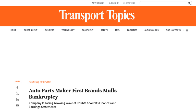 Auto Parts Maker First Brands Mulls Bankruptcy jack's auto parts