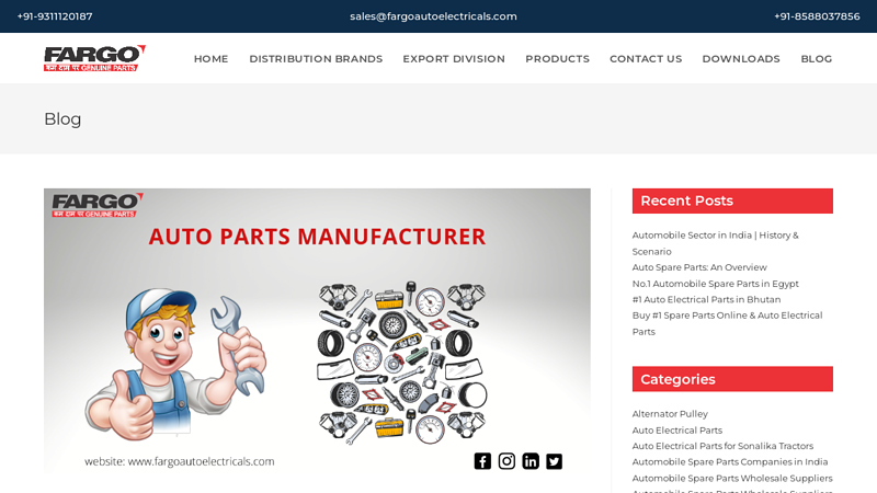 Auto Parts Manufacturer - Fargo Auto Electricals auto parts fargo nd