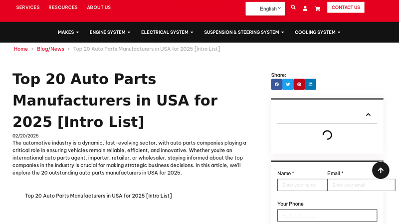 Auto Parts Manufacturers in USA for 2025 [Intro List] napa auto parts -vic
