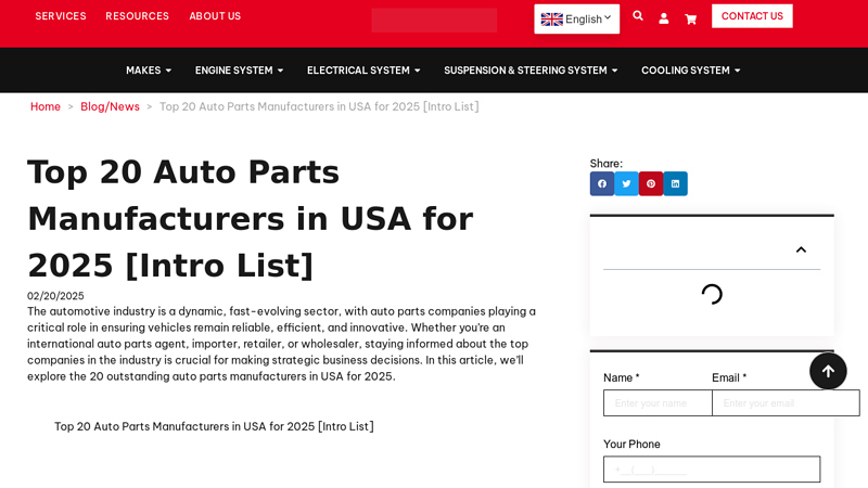 Auto Parts Manufacturers in USA for 2025 [Intro List] o reilly's auto parts