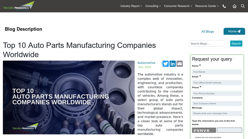 Auto Parts Manufacturing Companies Worldwide auto parts and accessories